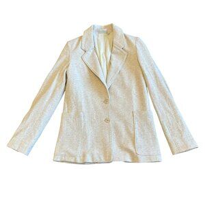 Richer Poorer Beige Button-Down Cotton Knit Blazer Jacket Casual Size Small NWOT